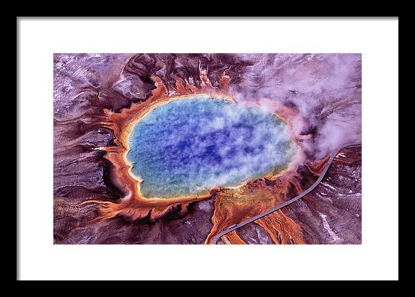 Grand Prismatic Spring, Yellowstone National Park / Art Photo - Framed Print