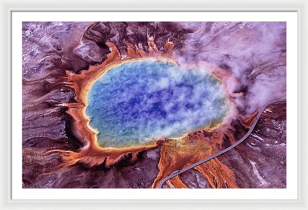 Grand Prismatic Spring, Yellowstone National Park / Art Photo - Framed Print