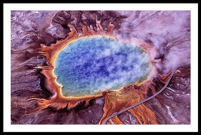 Grand Prismatic Spring, Yellowstone National Park / Art Photo - Framed Print