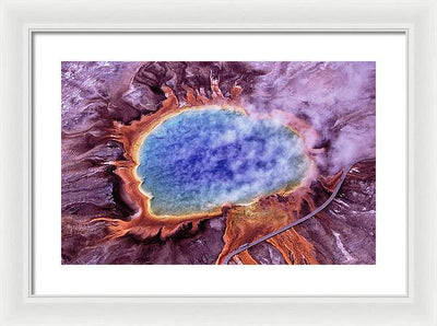 Grand Prismatic Spring, Yellowstone National Park / Art Photo - Framed Print