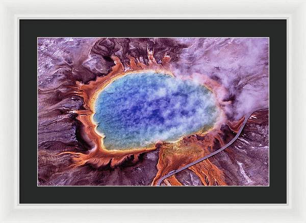 Grand Prismatic Spring, Yellowstone National Park / Art Photo - Framed Print