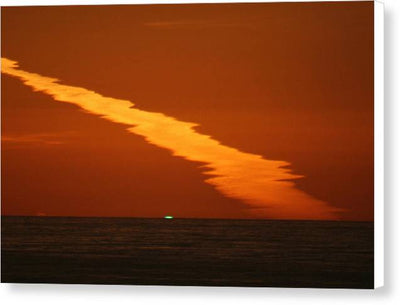 Green Flash in Santa Cruz, California / Art Photo - Canvas Print