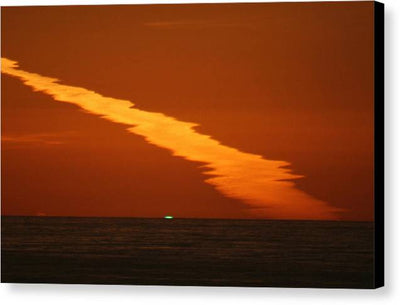 Green Flash in Santa Cruz, California / Art Photo - Canvas Print