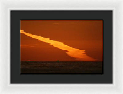 Green Flash in Santa Cruz, California / Art Photo - Framed Print