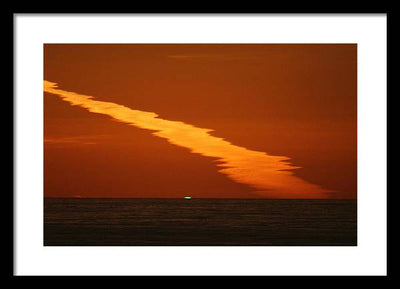 Green Flash in Santa Cruz, California / Art Photo - Framed Print