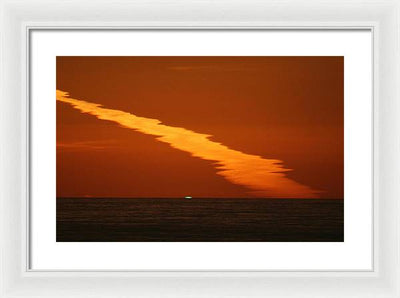 Green Flash in Santa Cruz, California / Art Photo - Framed Print