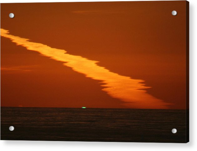 Green Flash in Santa Cruz, California / Art Photo - Acrylic Print