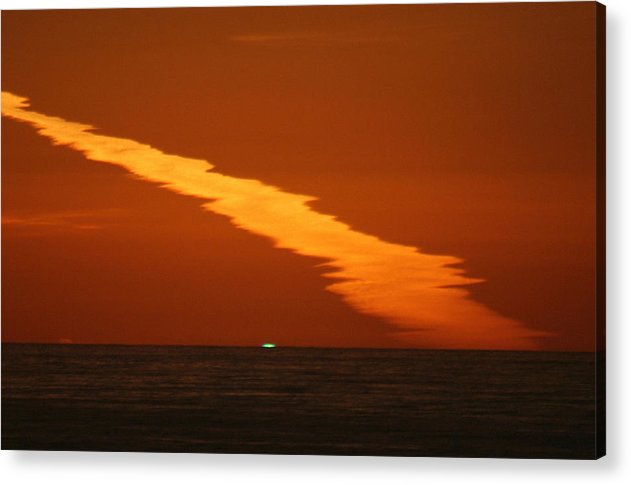 Green Flash in Santa Cruz, California / Art Photo - Acrylic Print