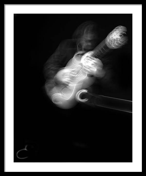 Guitar Player / Art Photo - Framed Print