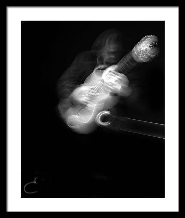 Guitar Player / Art Photo - Framed Print