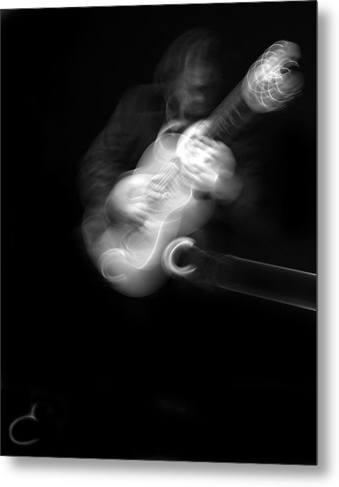 Guitar Player / Art Photo - Metal Print