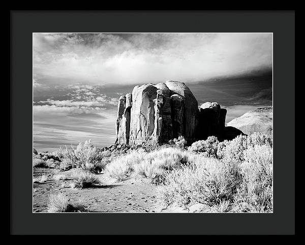 Infrared view of Monument Valley, Arizona / Art Photo - Framed Print