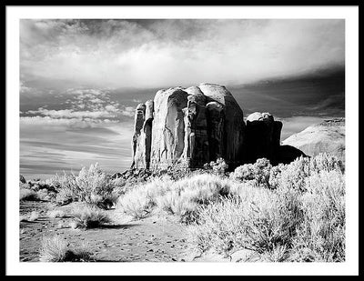 Infrared view of Monument Valley, Arizona / Art Photo - Framed Print