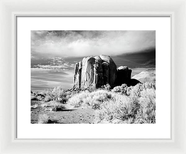 Infrared view of Monument Valley, Arizona / Art Photo - Framed Print