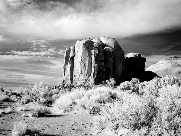 Infrared view of Monument Valley, Arizona / Art Photo - Art Print