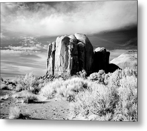 Infrared view of Monument Valley, Arizona / Art Photo - Metal Print