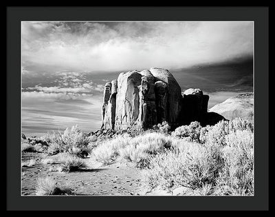 Infrared view of Monument Valley, Arizona / Art Photo - Framed Print