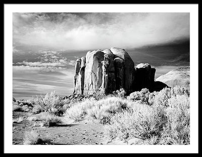 Infrared view of Monument Valley, Arizona / Art Photo - Framed Print