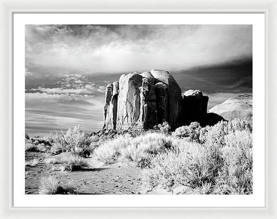 Infrared view of Monument Valley, Arizona / Art Photo - Framed Print