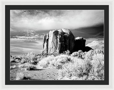 Infrared view of Monument Valley, Arizona / Art Photo - Framed Print