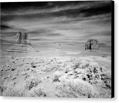 Infrared view of Monument Valley, Arizona / Art Photo - Canvas Print