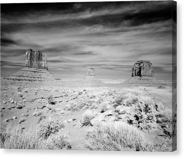 Infrared view of Monument Valley, Arizona / Art Photo - Canvas Print