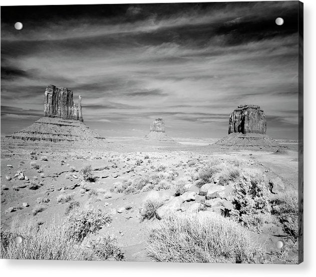 Infrared view of Monument Valley, Arizona / Art Photo - Acrylic Print