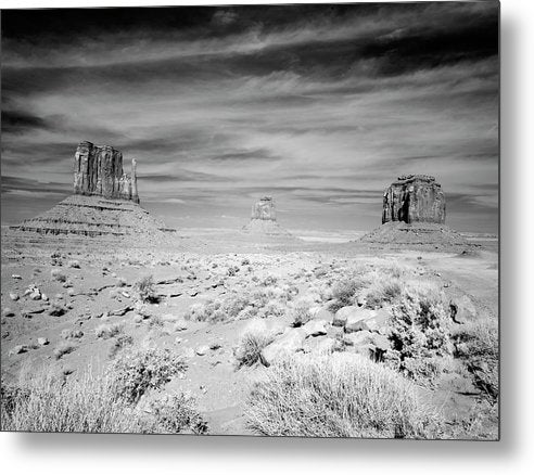 Infrared view of Monument Valley, Arizona / Art Photo - Metal Print