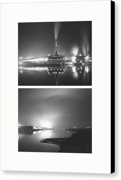 Jones and Laughlin Steel Company, Aliquippa, Pennsylvania, 1941 - diptych / Art Photo - Canvas Print