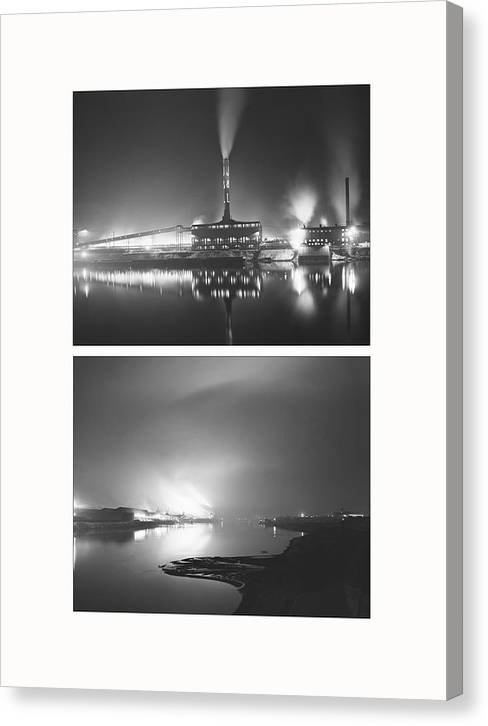 Jones and Laughlin Steel Company, Aliquippa, Pennsylvania, 1941 - diptych / Art Photo - Canvas Print