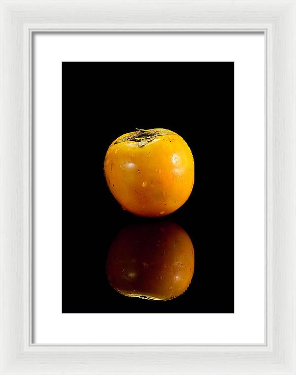 Kaki in Black Background / Art Photo - Framed Print