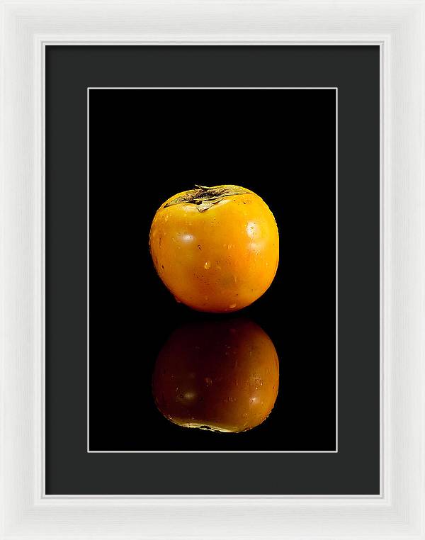 Kaki in Black Background / Art Photo - Framed Print