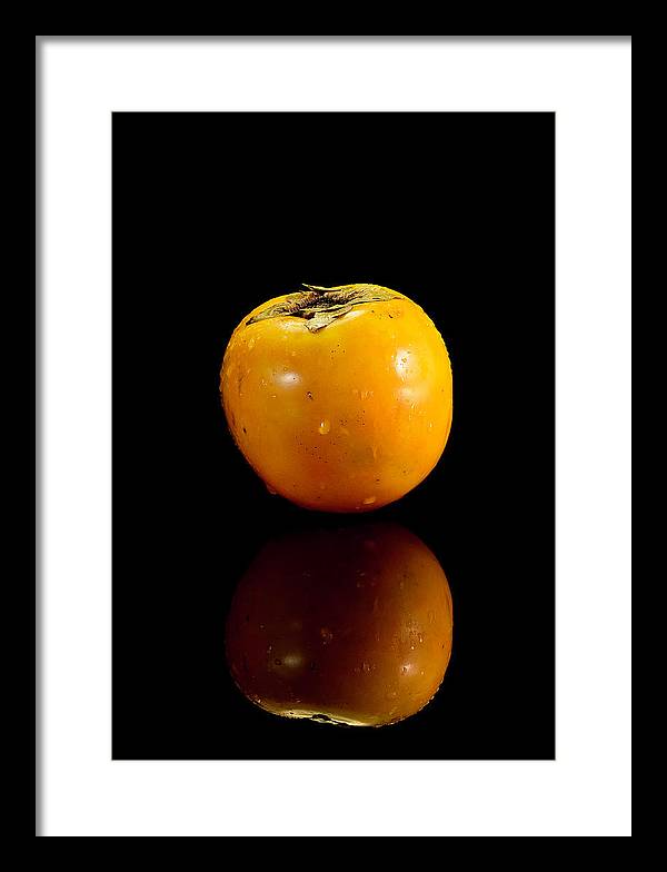 Kaki in Black Background / Art Photo - Framed Print