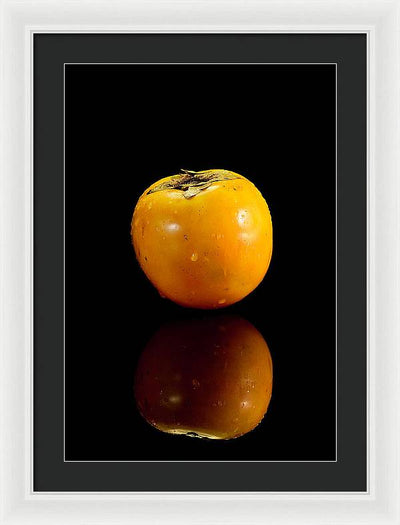 Kaki in Black Background / Art Photo - Framed Print