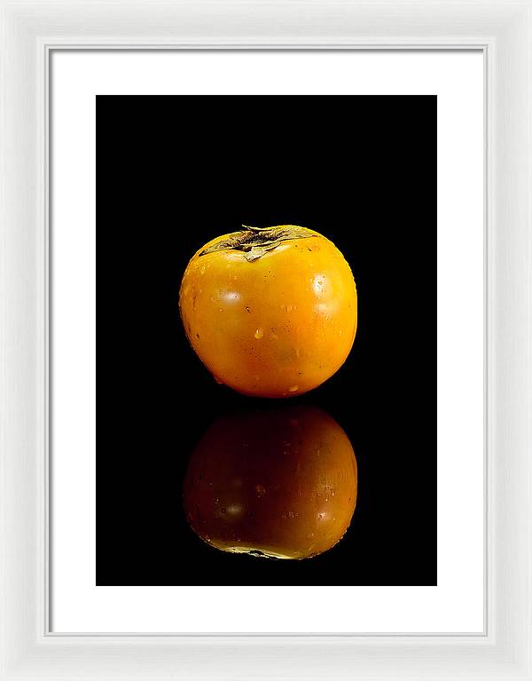 Kaki in Black Background / Art Photo - Framed Print