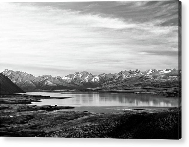 Lake, Mountains and Clouds / Art Photo - Acrylic Print