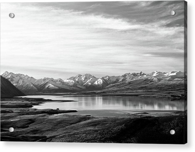 Lake, Mountains and Clouds / Art Photo - Acrylic Print