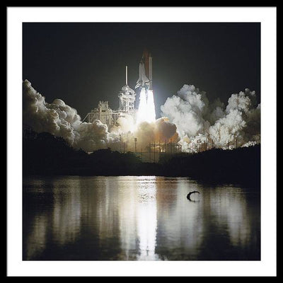 Launch of Space Shuttle Endeavour, 1993 / Art Photo - Framed Print