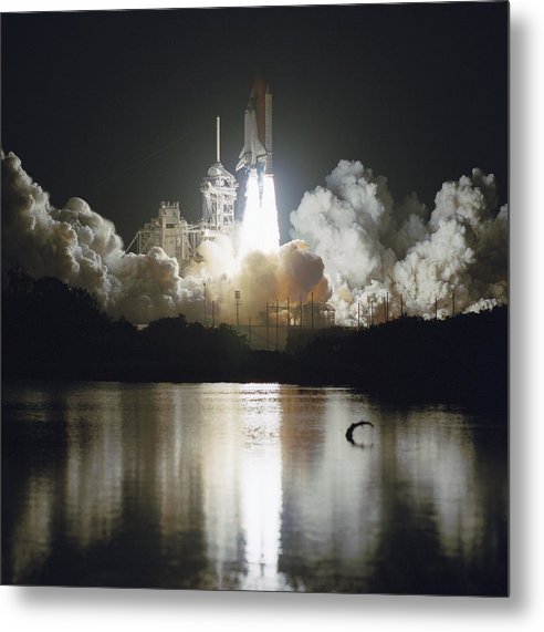 Launch of Space Shuttle Endeavour, 1993 / Art Photo - Metal Print