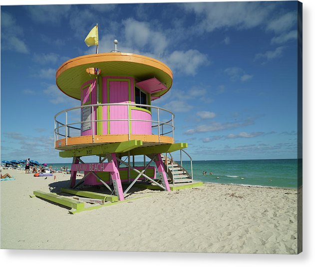 Lifeguard, Miami Beach, Florida / Art Photo - Acrylic Print