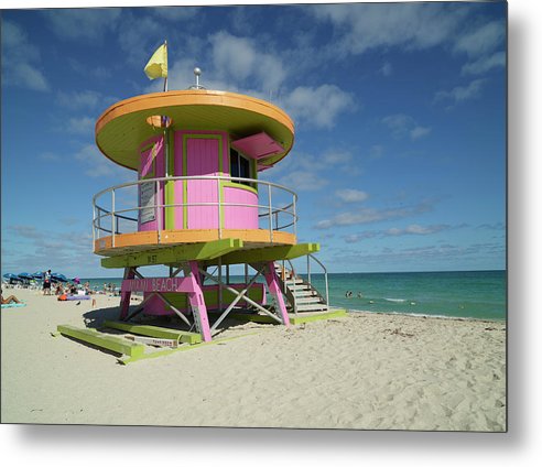 Lifeguard, Miami Beach, Florida / Art Photo - Metal Print