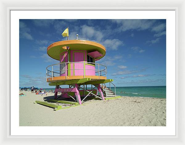 Lifeguard, Miami Beach, Florida / Art Photo - Framed Print