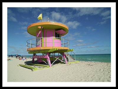 Lifeguard, Miami Beach, Florida / Art Photo - Framed Print