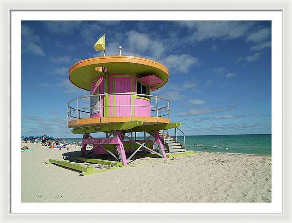 Lifeguard, Miami Beach, Florida / Art Photo - Framed Print