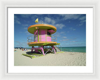 Lifeguard, Miami Beach, Florida / Art Photo - Framed Print