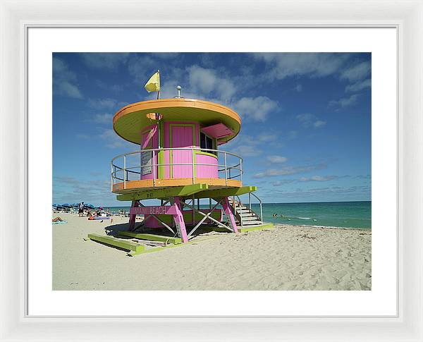 Lifeguard, Miami Beach, Florida / Art Photo - Framed Print