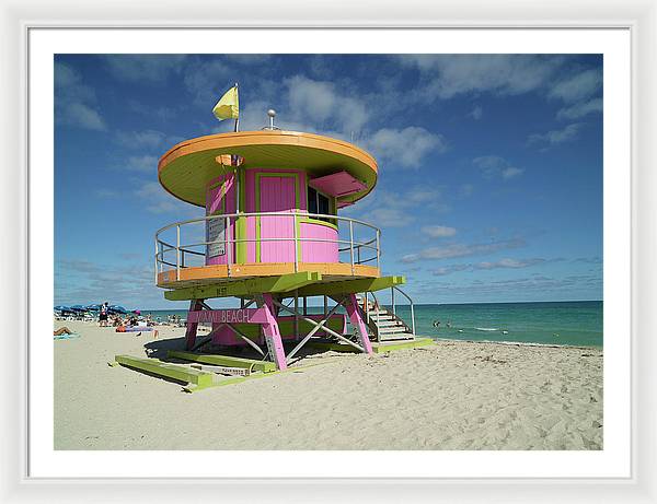 Lifeguard, Miami Beach, Florida / Art Photo - Framed Print