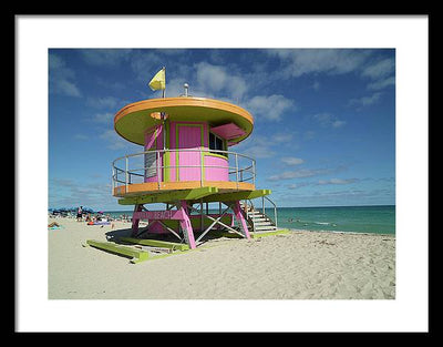 Lifeguard, Miami Beach, Florida / Art Photo - Framed Print