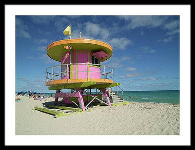 Lifeguard, Miami Beach, Florida / Art Photo - Framed Print