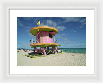 Lifeguard, Miami Beach, Florida / Art Photo - Framed Print